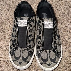 Coach Bev Signature Logo Jacquard Slip On Sneakers